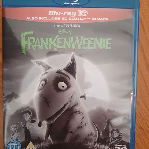 FRANKENWEENIE 3D OG BLU-RAY