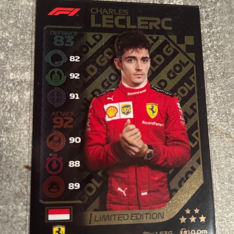 Charles Leclerc F1 samlekort 2020 rookie