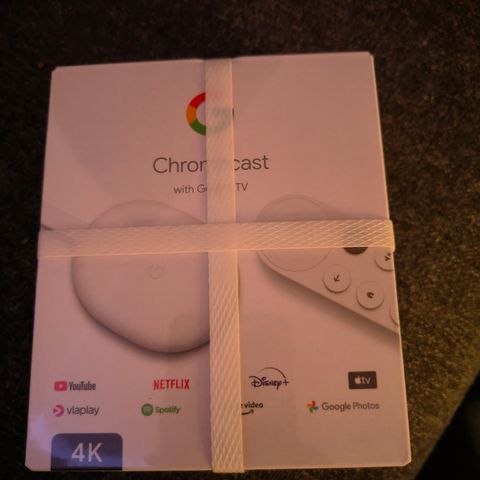 Google Chromecast 4k HDR  (ikke kvittering, men uåpnet)