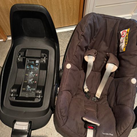 Maxi-cosi pebble plus og isofix - nyfødt og baby