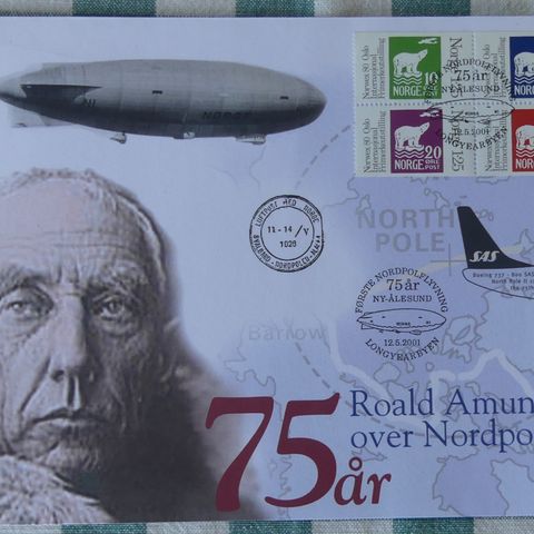 Roald Amundsen over Nordpolen 75 år