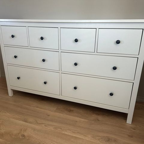 Hemnes kommode hvit dobbel