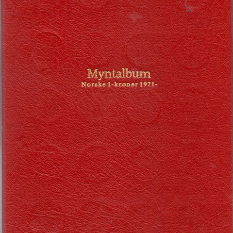 Myntalbum - Norske 1-Kroner 1875-1970 - Komplett 1971 til 1991!