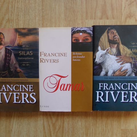 Francine Rivers - 3 bøker: Silas, Amos & Tamar - selges samlet for 70,- kr.