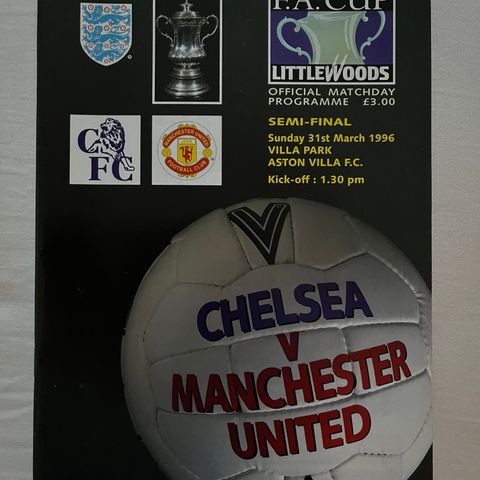 Program Chelsea - Manchester United FA Cup Semifinale 1996