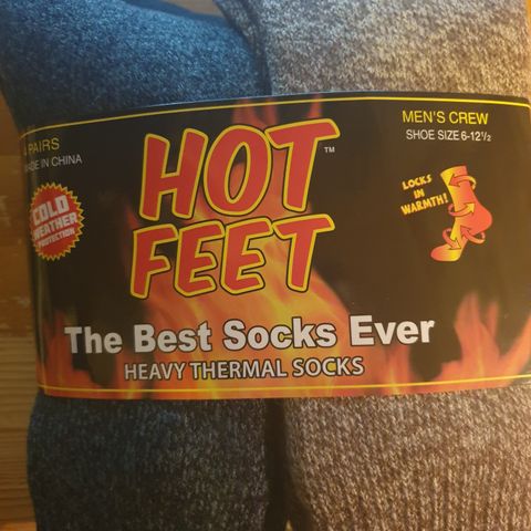 HOT FEET termiske sokker for menn 4-pakk. Perfekt for kaldt vær. Gratis frakt.