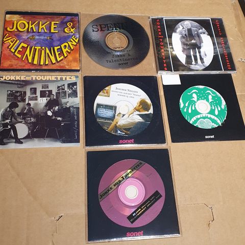 Jokke & Valentinerne - 7xCD-Singel Lot - Joachim Nielsen Tourettes