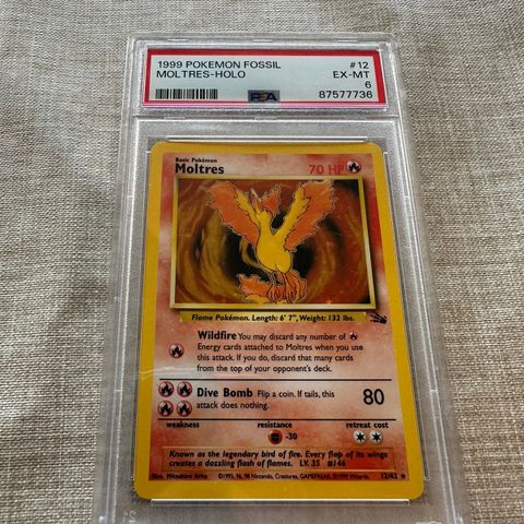 Moltres holo, PSA 6 selges!