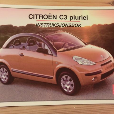 INSTRUKSJONSBOK CITROEN C3 pluriel