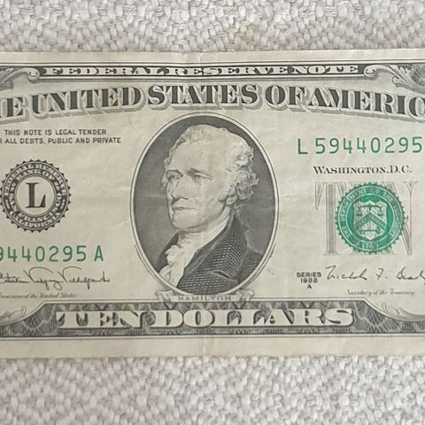 USA, 10 Dollar 1988