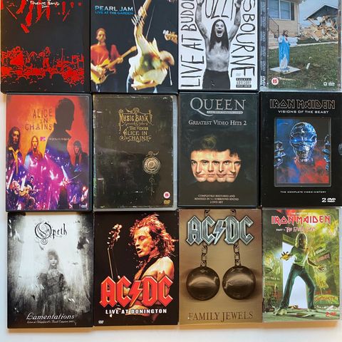 DVD Rock (Maiden, Pearl Jam, Alice in chains+)