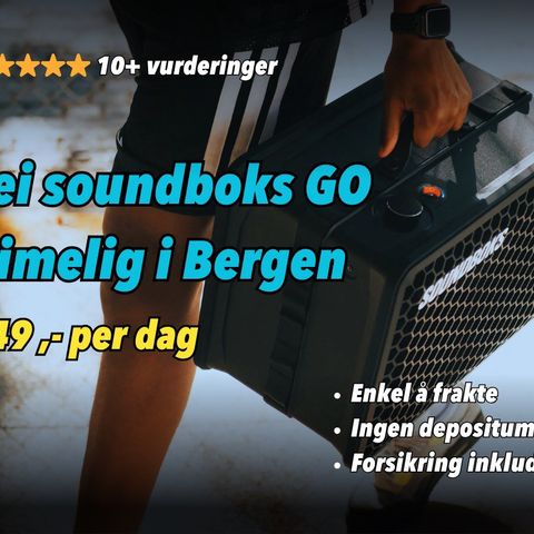 (Forsikring ink | ingen Depositum) Soundboks GO til Leie med Mikrofon🔊