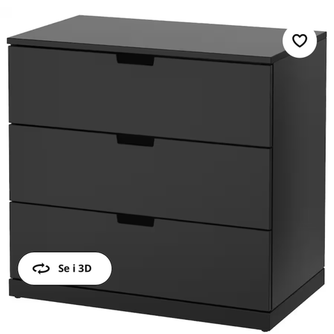 IKEA nordli kommode svart (OBS! Les teksten) dobbel kommode!