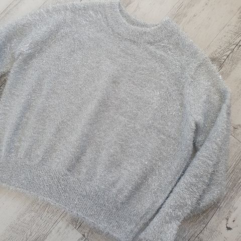 Genser H&M sølvtråd blank 34 xs