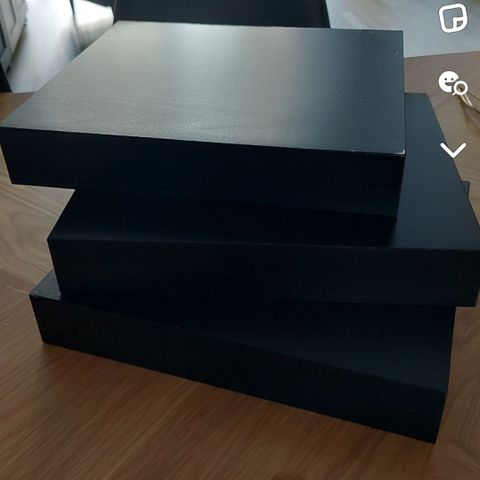 3x hyller Lack Ikea gis bort