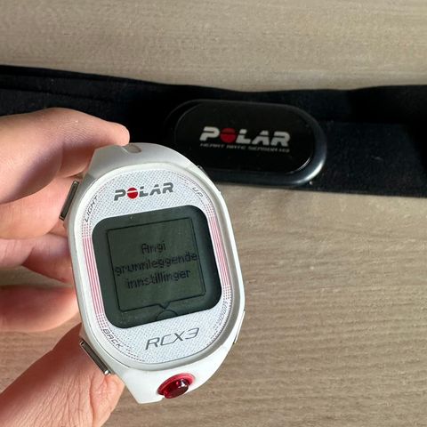 Polar RCX3 pulsklokke med pulsbelte