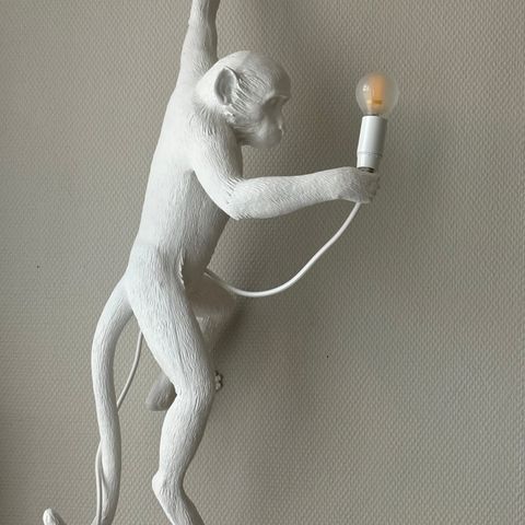 Seletti Monkey lamp hvit