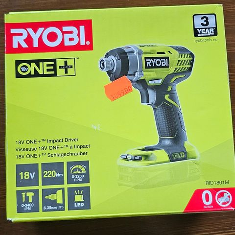 Ryobi Slagdrill NY-Uåpnet RID1801M