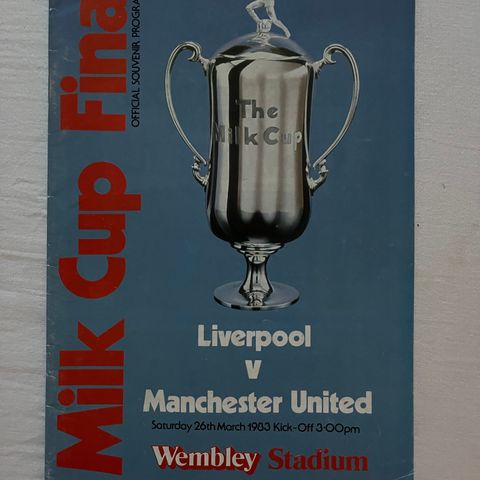 Program Liverpool - Manchester United Ligacup Finale 1983