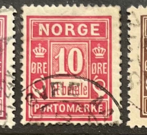 Norge frimerker stemplet, nk porto 8a, 9Yb, 10X, 11, 12X, Knutsen 1899