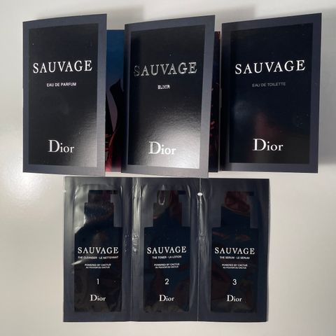 Dior Sauvage originalprøver herre selges samlet - nye/ubrukte