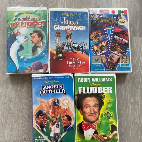 VHS big box walt Disney, universal studios