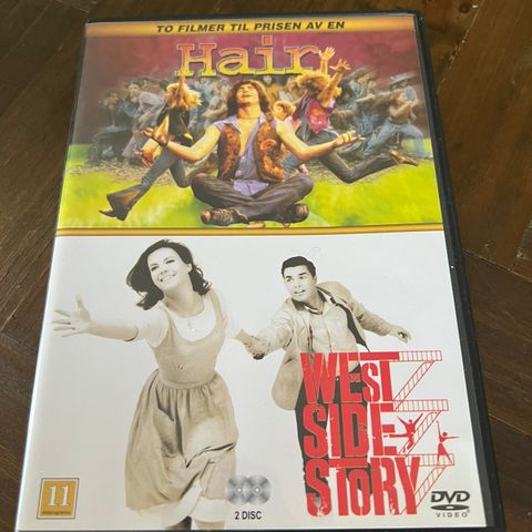 Hair og West Side Story DVD