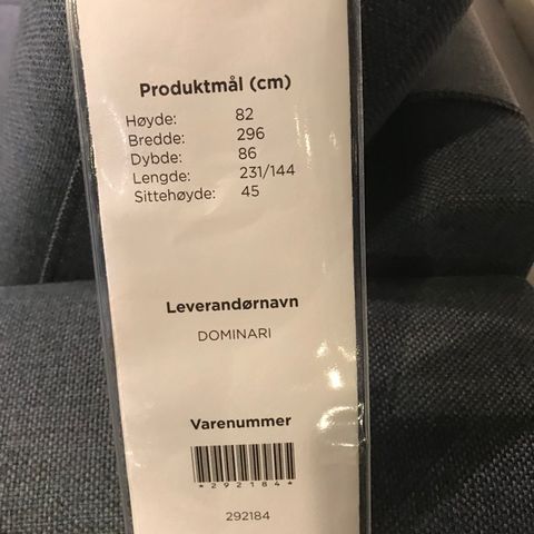 Hjørnesofa med sjeselong