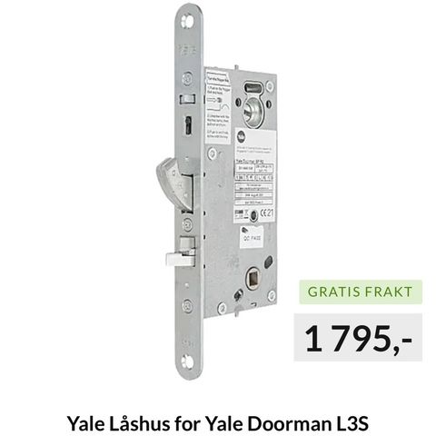 Brukt Yale doorman l3s låsekasse