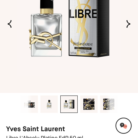 Parfume Eu YSL Libre Platine Uåpnet