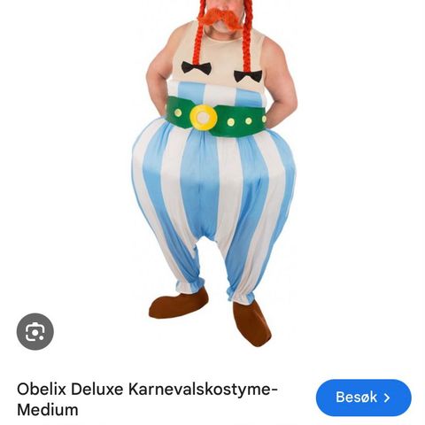 Obelix Deluxe Kostyme til voksen.