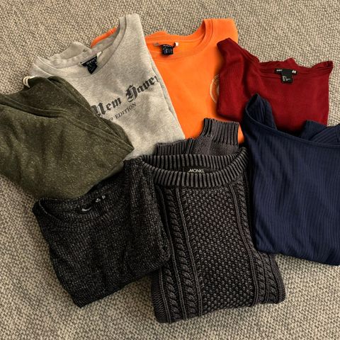 6 genseren og 1 cardigan