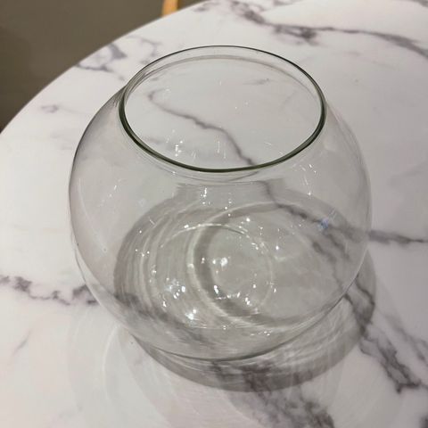 Rund glassvase