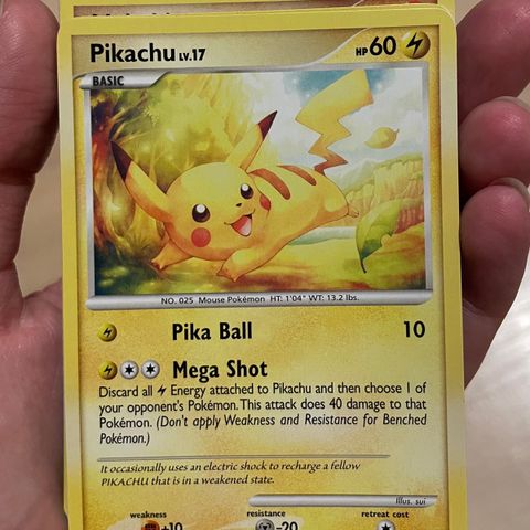 Pokemonkort pikachu 71/99