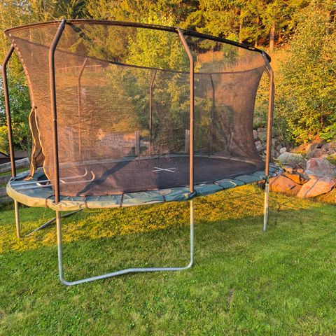 Oval trampoline selges