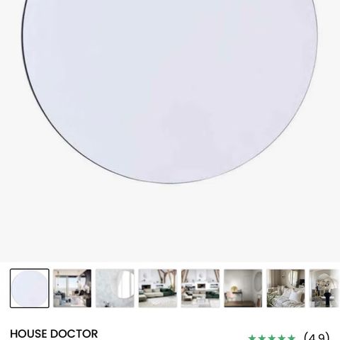 House doctor walls rundt speil 110cm klar