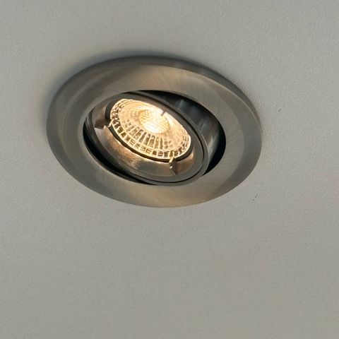 7 stk downlights /takspotter børstet stål justerbare