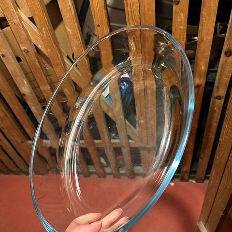 Ildfast form oval i glass