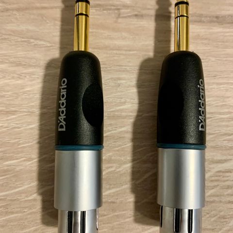 D’Addario TRS male to XLR Female Adapter (balansert)