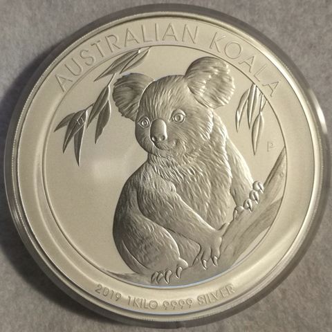 2019, 1kg Koala, 9999 sølv.