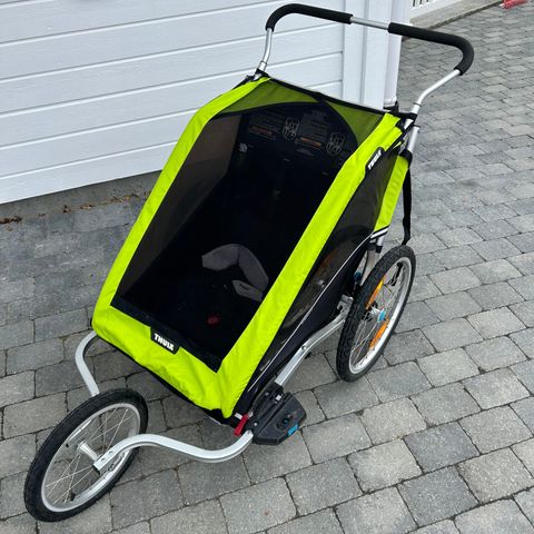 Thule Cheetah XT 2 dobbel sykkel/trillevogn med mye tilbehør!