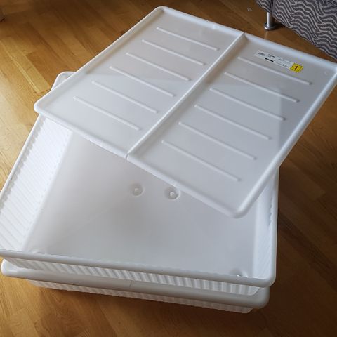 2 stk Ikea Dilling sengekasse / oppbevaringsboks 70x70x19 cm