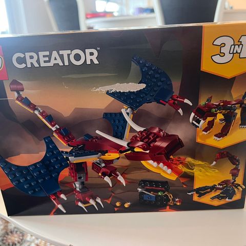 Lego 3in1, ildsprutende drage. 31102.