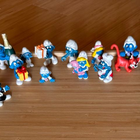 Smurf figurer fra  70-, 80-tallet og senere