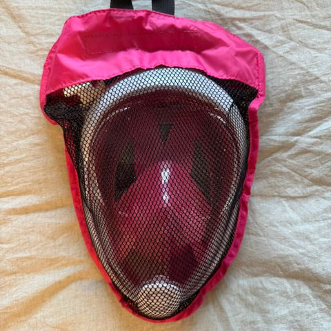 Rosa snorkle maske