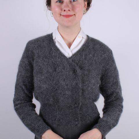 Retro kofta cardigan Memery grå, S , 40s/50s stil (ligner emmy design)