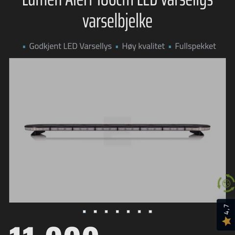 Lumen Alert 186cm Varsellysbjelke / Blitsbjelke