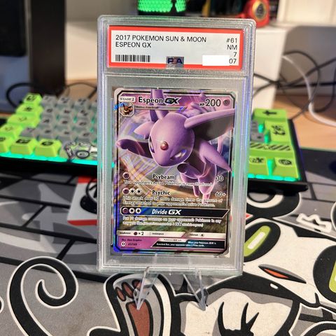 Espeon GX #61 Pokemon Sun & Moon PSA 7