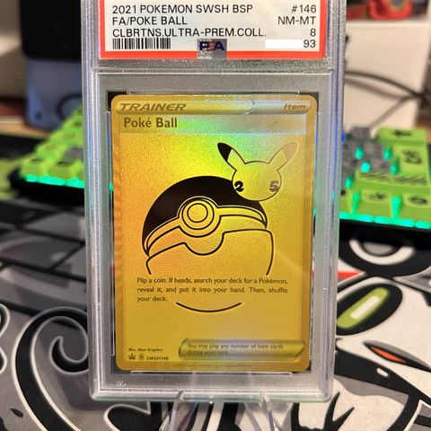 Poke Ball #SWSH146 Pokemon Celebrations PSA 8