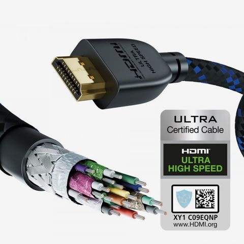 Inakustik HDMI-kabel Premium (HDMI 2.1b, 10K/120Hz, 48Gbps) 2 meter. 2 stk.